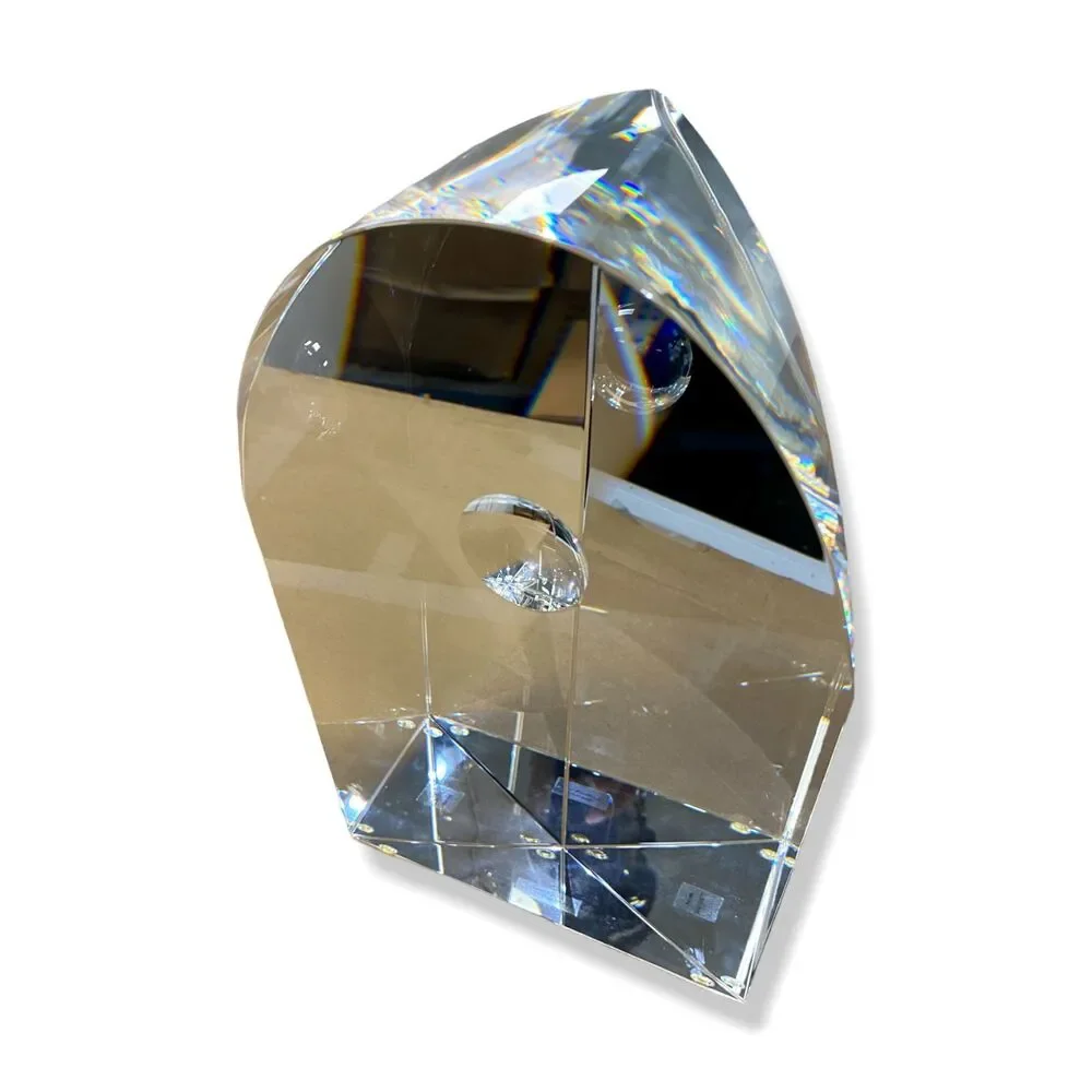$190 Global Views Small Crystal Owl Decorative Accent Table Office Sculpture